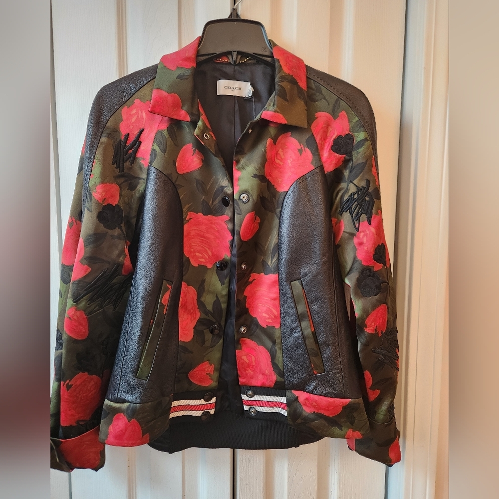 NEW COACH ROSE LEATHER COAT